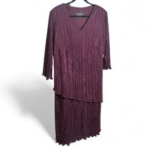 #436 (Connected Apparel) Asymmetrical Plum Formal Dress - Size 18W